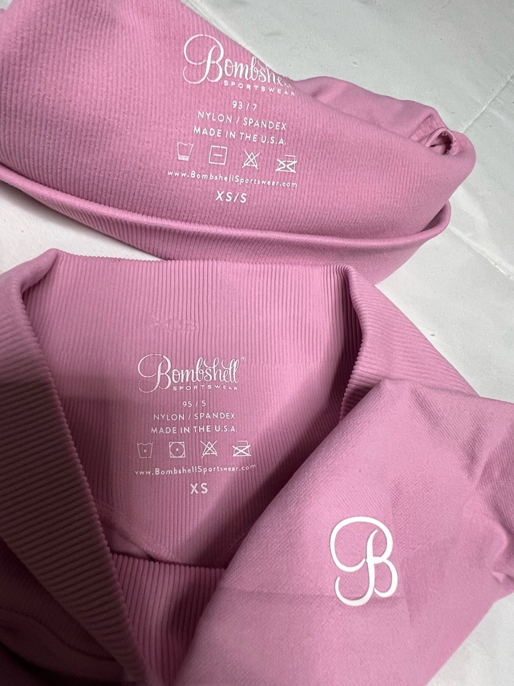 Bombshell Sportswear Pink Activewear Top Set - Picture 4 of 5